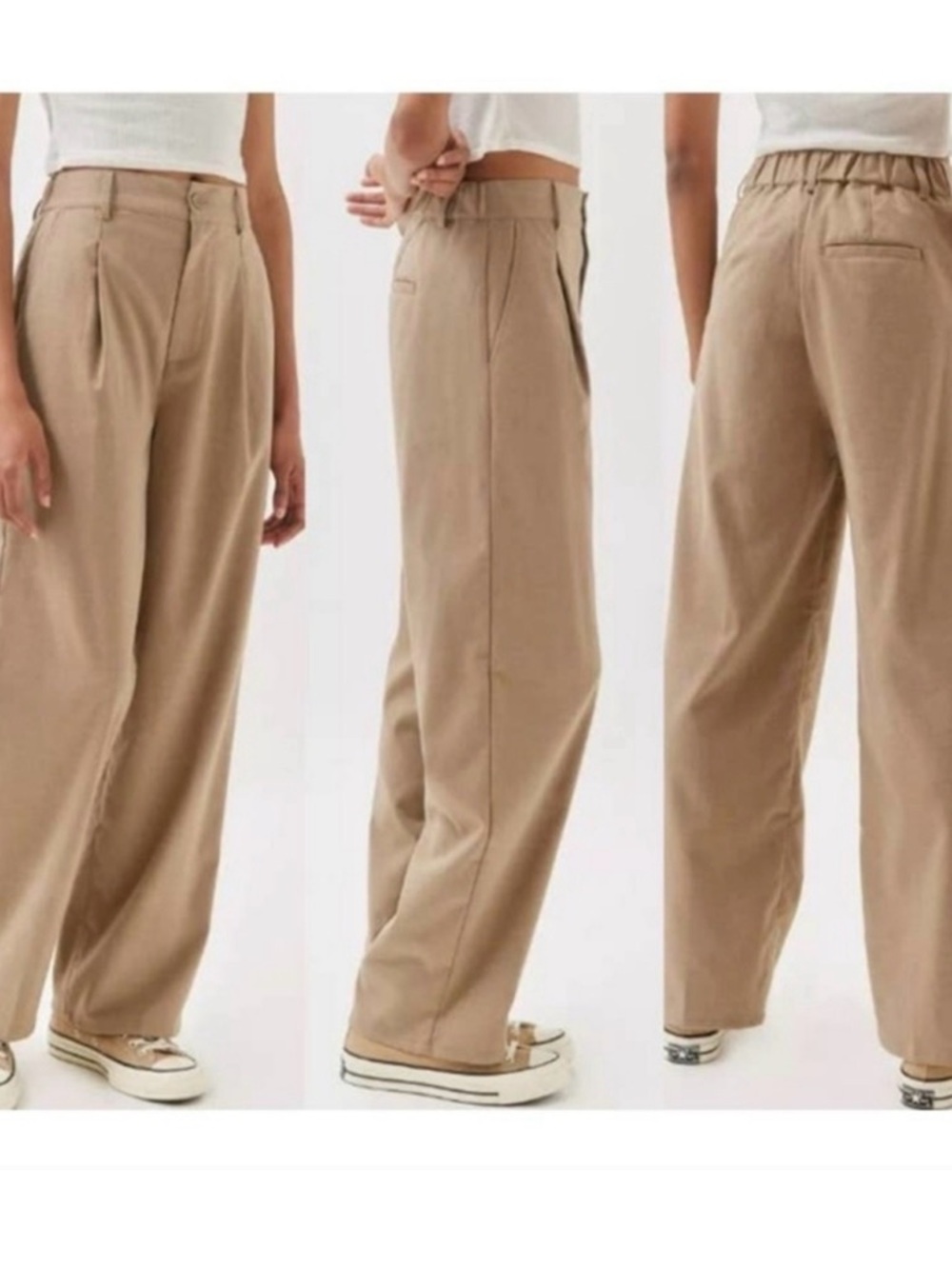 Urban Outfitters Helena Menswear Trouser Camel Tan Pants Career Office size L